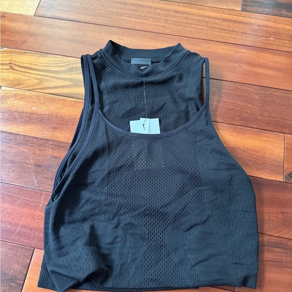 Nike Black Mesh Tank Top - Picture 1 of 2